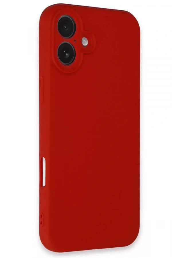 Apple iPhone 16 Plus Kılıf First Silikon - Kırmızı