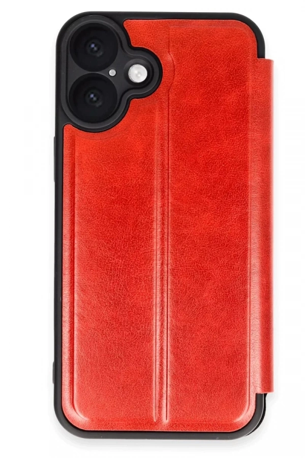 Apple iPhone 16 Plus Kılıf Flip Cover - Kırmızı