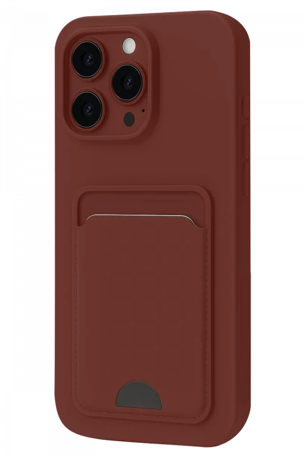 Apple iPhone 16 Plus Kılıf Kelvin Kartvizitli Silikon - Bordo