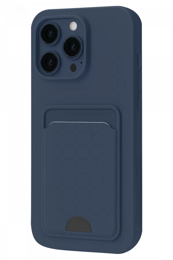 Apple iPhone 16 Plus Kılıf Kelvin Kartvizitli Silikon - Lacivert
