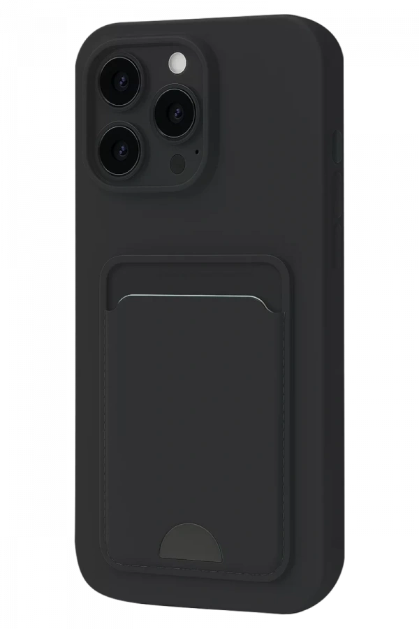 Apple iPhone 16 Plus Kılıf Kelvin Kartvizitli Silikon - Siyah