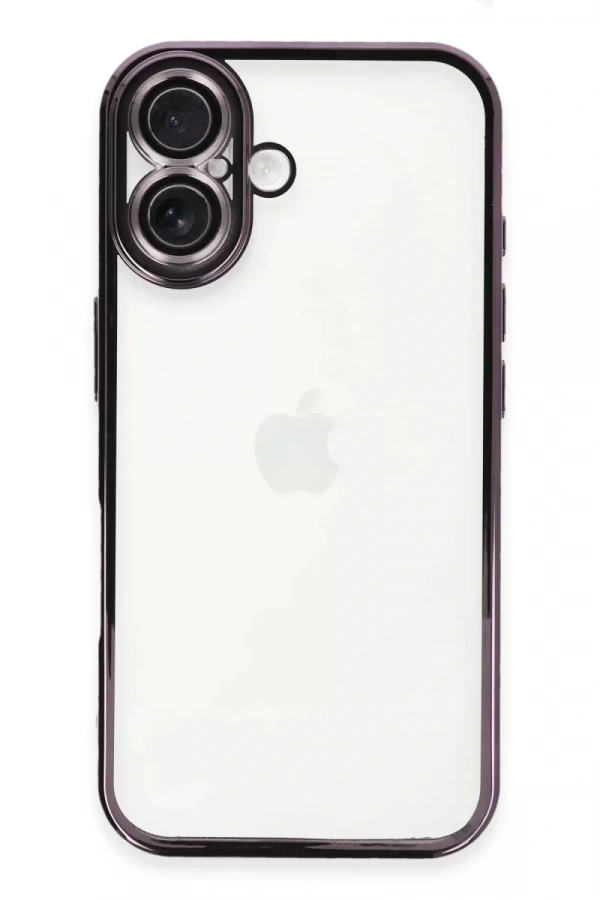 Apple iPhone 16 Plus Kılıf Lensli Silikon - Mor