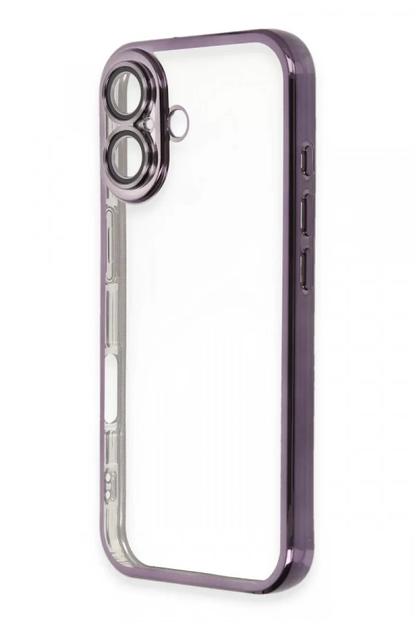 Apple iPhone 16 Plus Kılıf Lensli Silikon - Mor