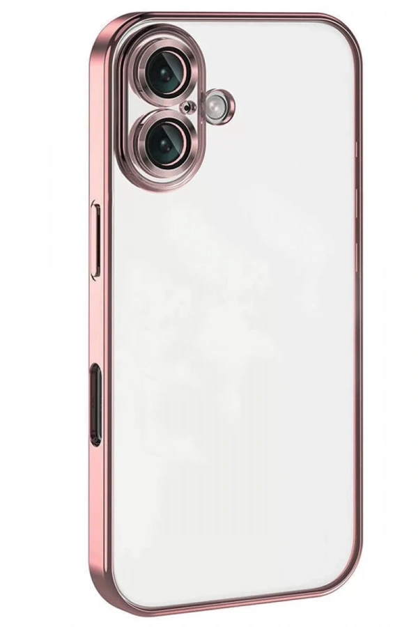 Apple iPhone 16 Plus Kılıf Lensli Silikon - Pembe