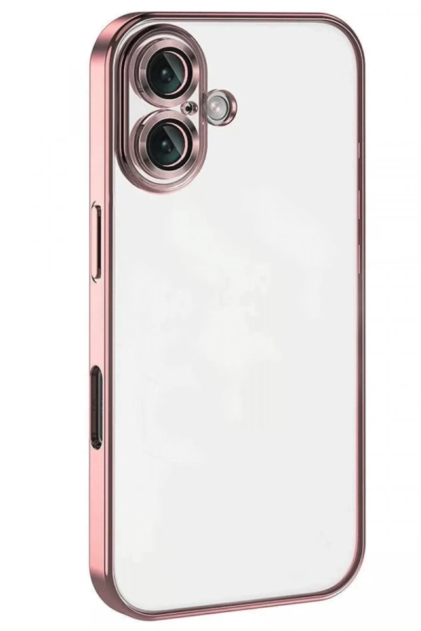 Apple iPhone 16 Plus Kılıf Lensli Silikon - Pembe