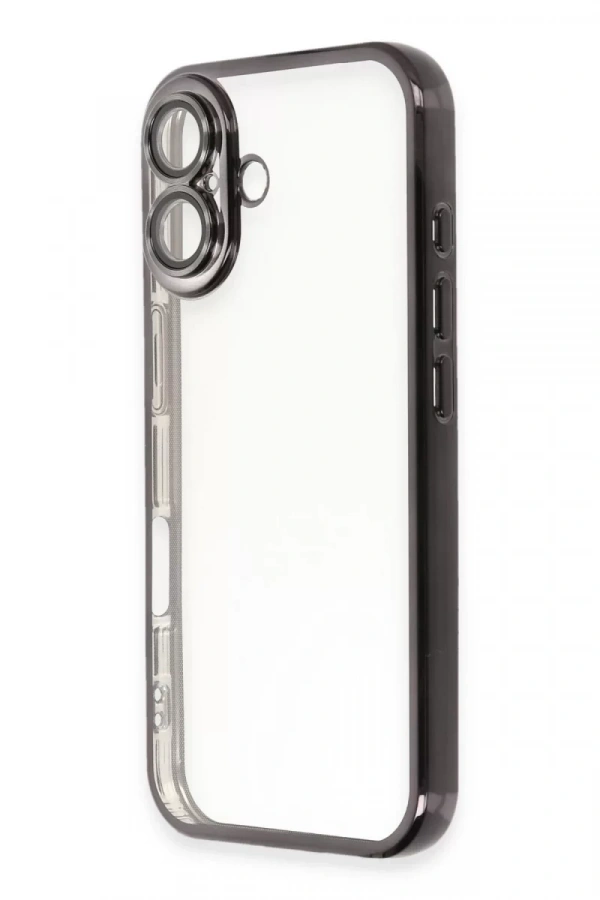 Apple iPhone 16 Plus Kılıf Lensli Silikon - Siyah