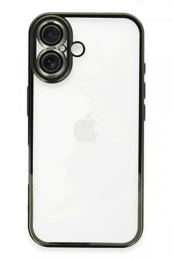 Apple iPhone 16 Plus Kılıf Lensli Silikon - Yeşil