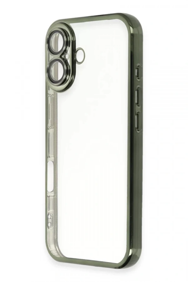 Apple iPhone 16 Plus Kılıf Lensli Silikon - Yeşil