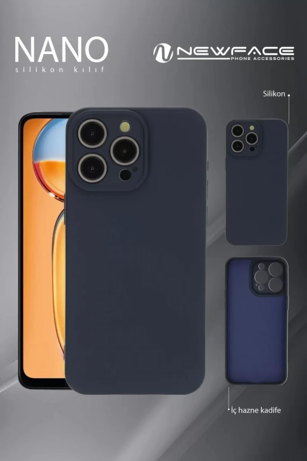 Apple iPhone 16 Plus Kılıf Nano içi Kadife Silikon - Mavi