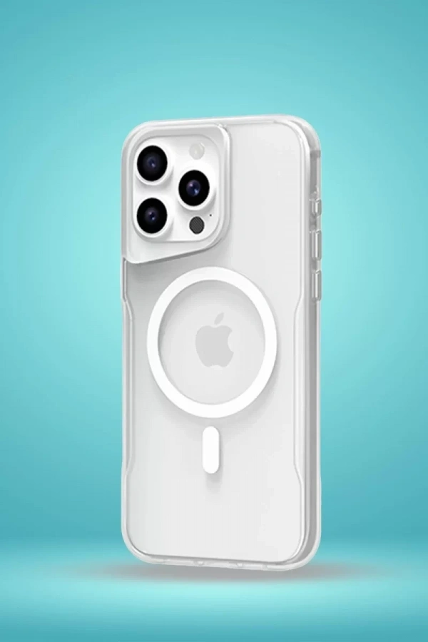 Apple iPhone 16 Plus Kılıf PC Poso Magsafe Kapak - Şeffaf