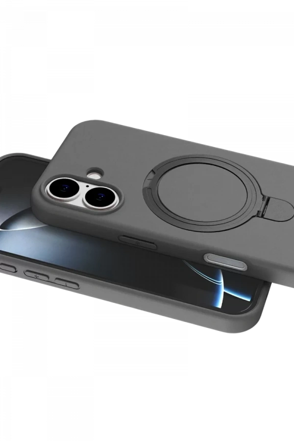 Apple iPhone 16 Plus Regal Magsafe Standlı Kapak - Titan Gri