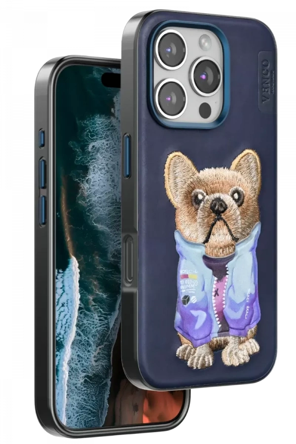 Apple iPhone 16 Pro Cute Desenli Kapak - Lacivert