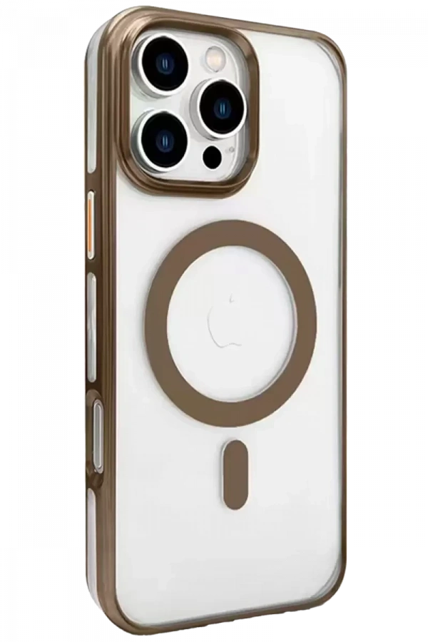 Apple iPhone 16 Pro Gleam PC Sert Magsafe Kılıf - Kahverengi