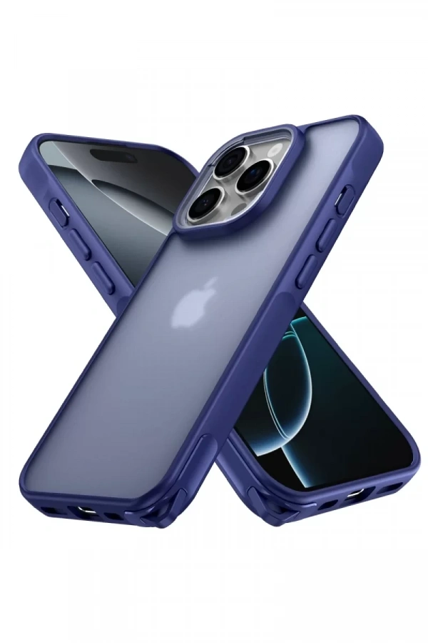 Apple iPhone 16 Pro Kılıf Elegant Kapak - Lacivert