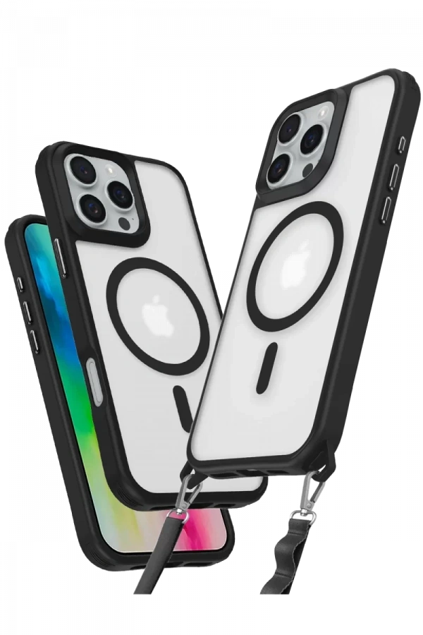 Apple iPhone 16 Pro Kılıf Enka Magsafe Silikon Kılıf - Siyah