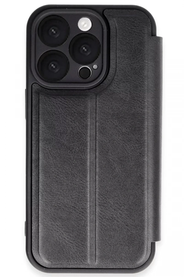 Apple iPhone 16 Pro Kılıf Flip Cover - Siyah