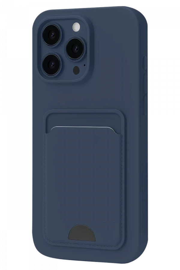 Apple iPhone 16 Pro Kılıf Kelvin Kartvizitli Silikon - Lacivert
