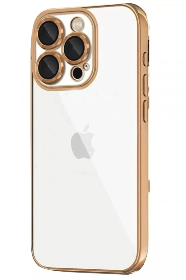 Apple iPhone 16 Pro Kılıf Lensli Silikon - Desert