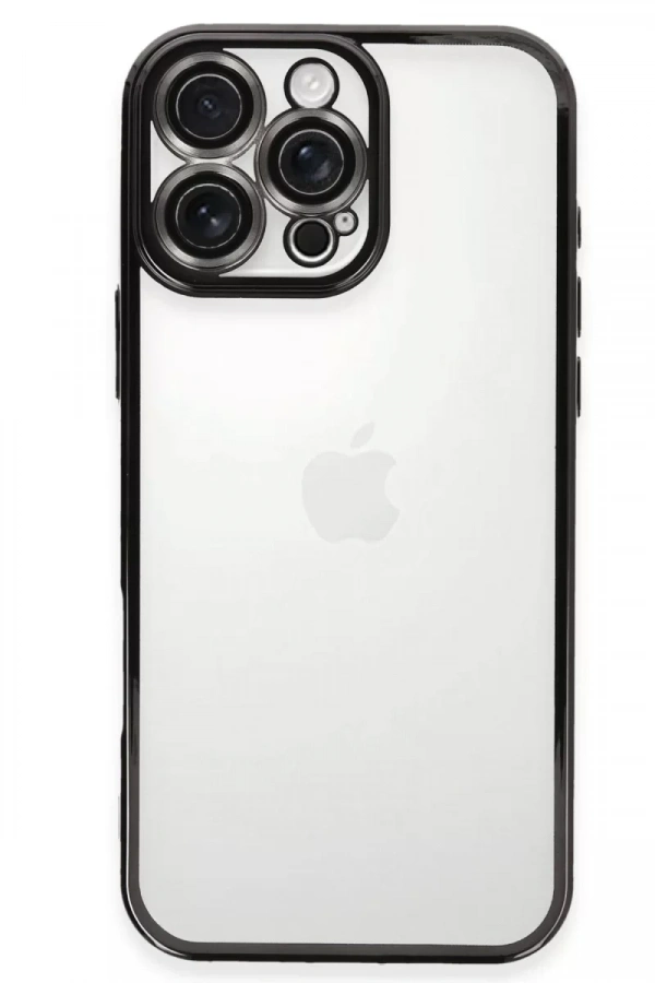 Apple iPhone 16 Pro Kılıf Lensli Silikon - Siyah