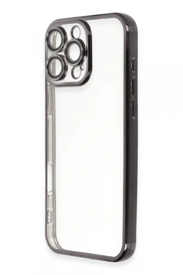Apple iPhone 16 Pro Kılıf Lensli Silikon - Siyah