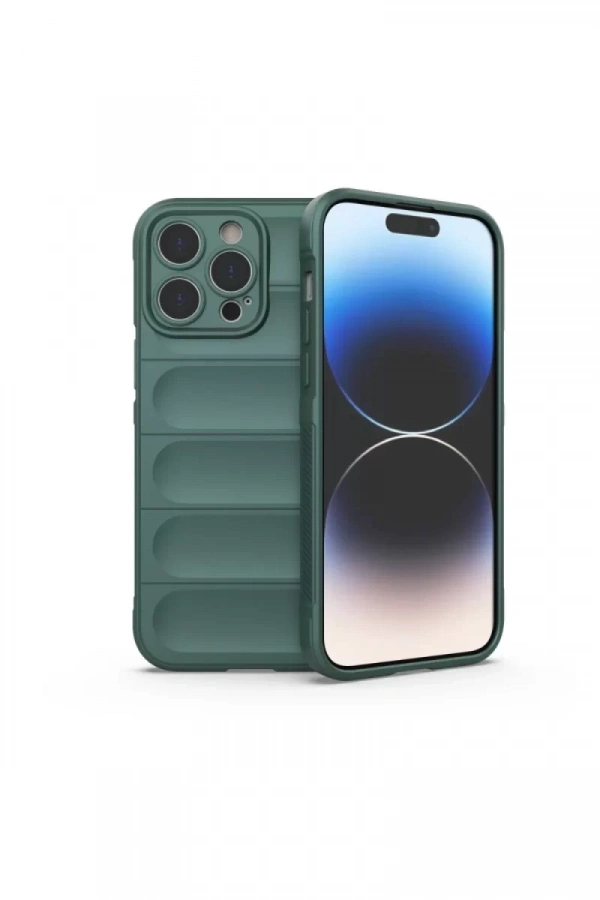 Apple iPhone 16 Pro Kılıf Optimum Silikon - Koyu Yeşil