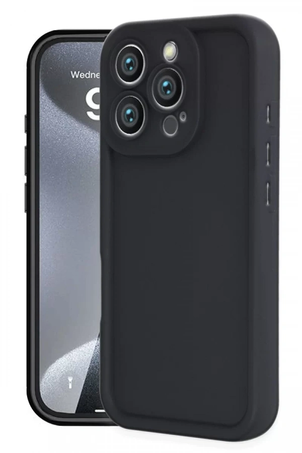 Apple iPhone 16 Pro Kılıf Viera Silikon - Siyah
