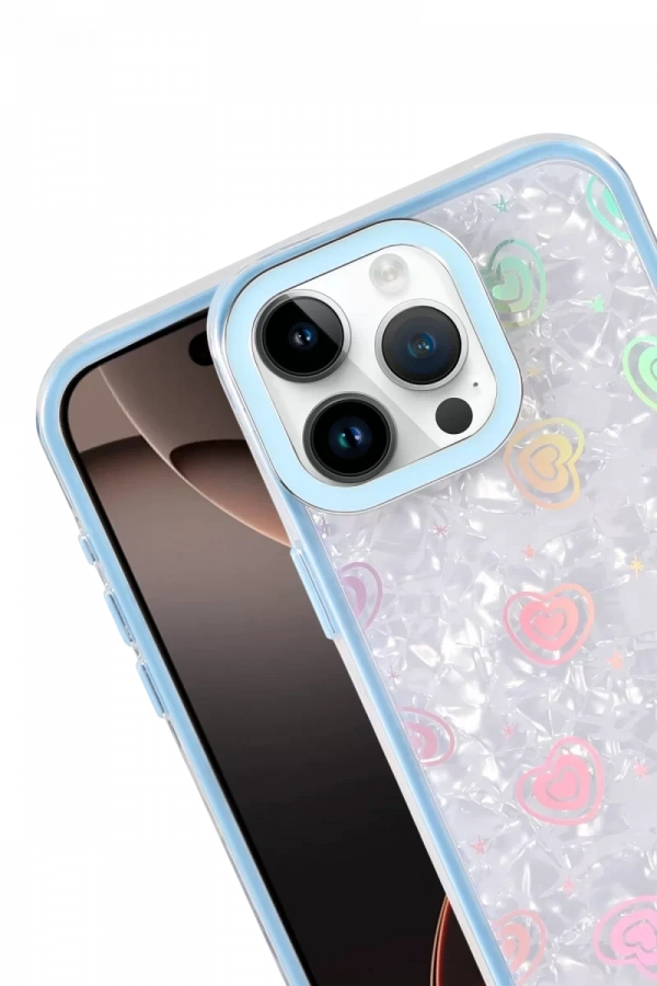 Apple iPhone 16 Pro Lumi Desenli Kapak - Mavi