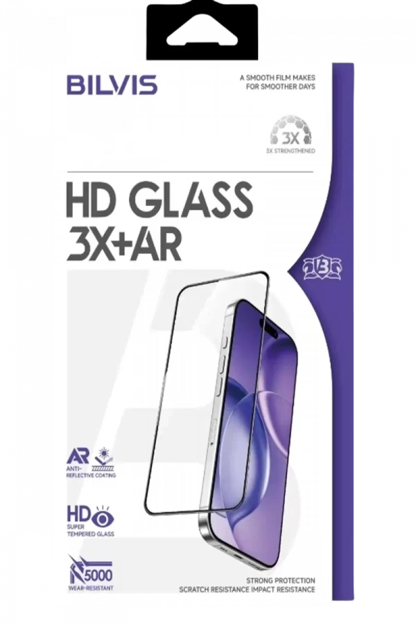 Apple iPhone 16 Pro Max Bilvis 3X AR HD Cam Ekran Koruyucu - Siyah