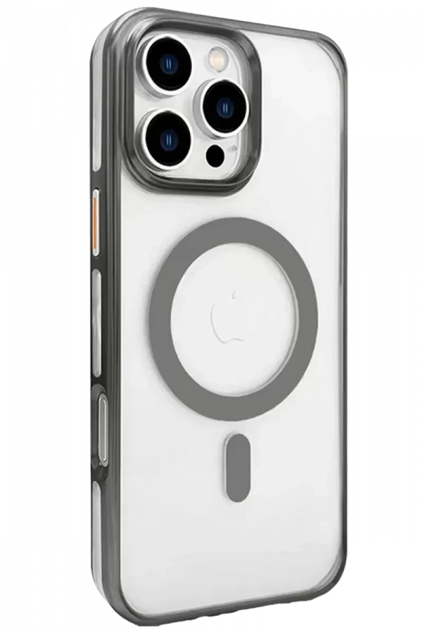 Apple iPhone 16 Pro Max Gleam PC Sert Magsafe Kılıf - Titan Gri