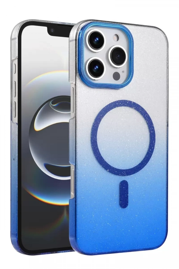 Apple iPhone 16 Pro Max Glossy Magsafe Kapak - Mavi