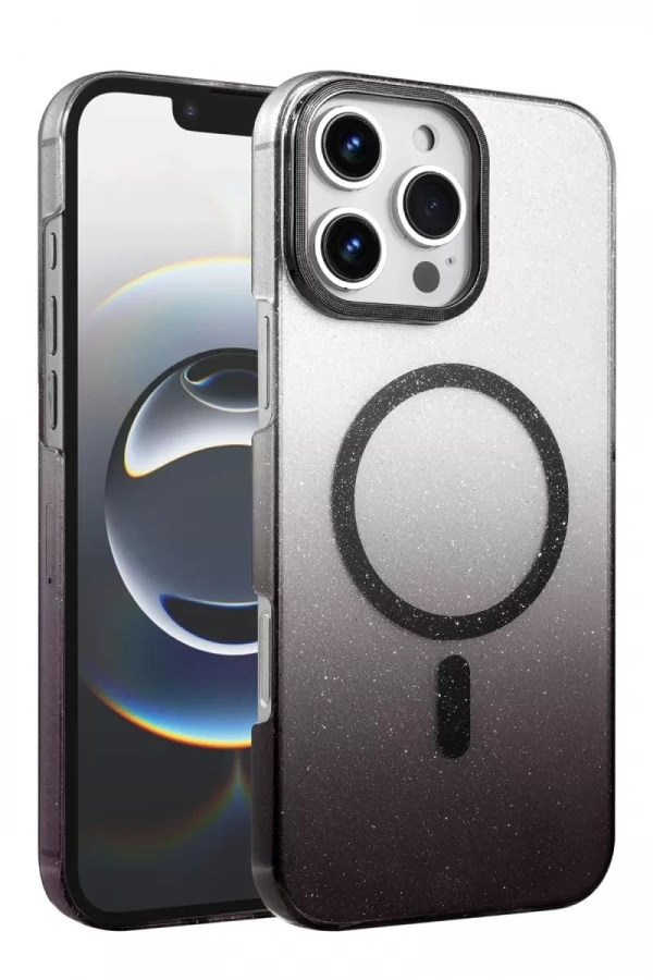 Apple iPhone 16 Pro Max Glossy Magsafe Kapak - Siyah