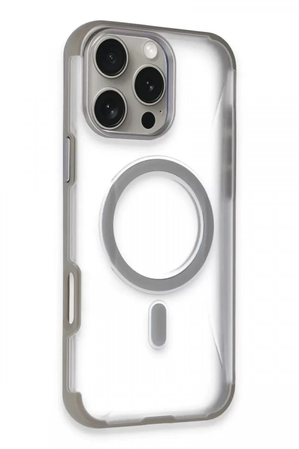 Apple iPhone 16 Pro Max Hilton Magsafe Kapak - Titan Gri