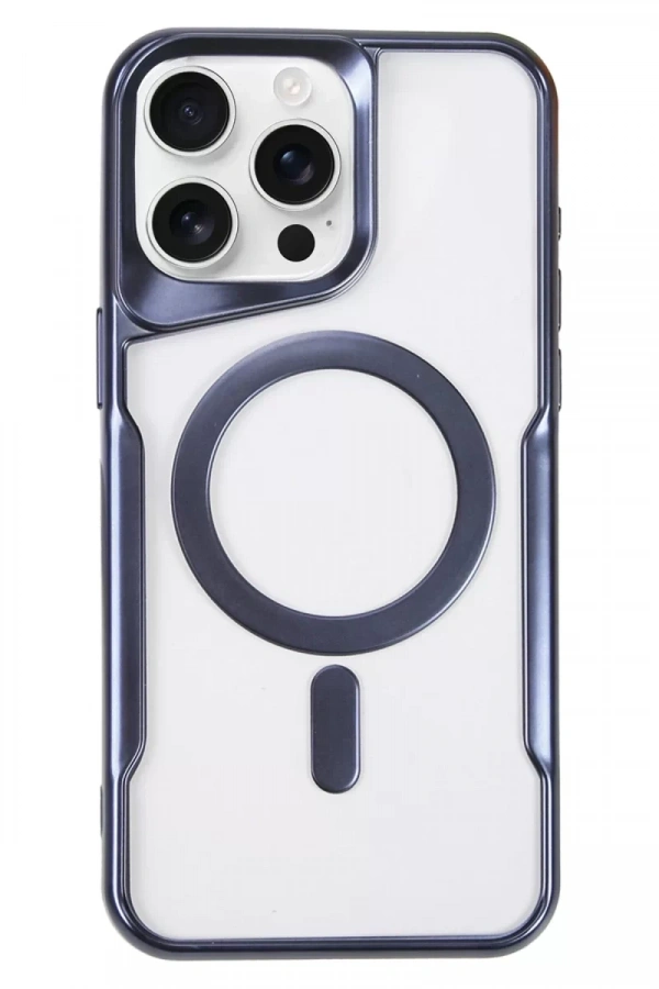 Apple iPhone 16 Pro Max Kılıf Boyi Magsafe Silikon Kapak - Lacivert
