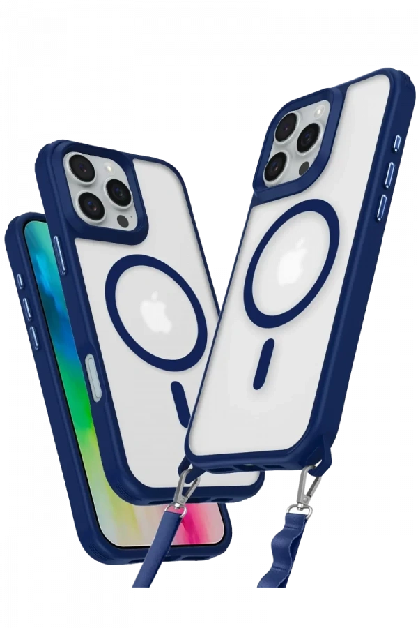 Apple iPhone 16 Pro Max Kılıf Enka Magsafe Silikon Kılıf - Lacivert