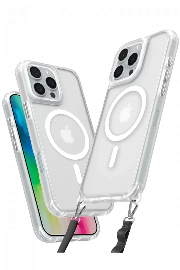 Apple iPhone 16 Pro Max Kılıf Enka Magsafe Silikon Kılıf - Şeffaf