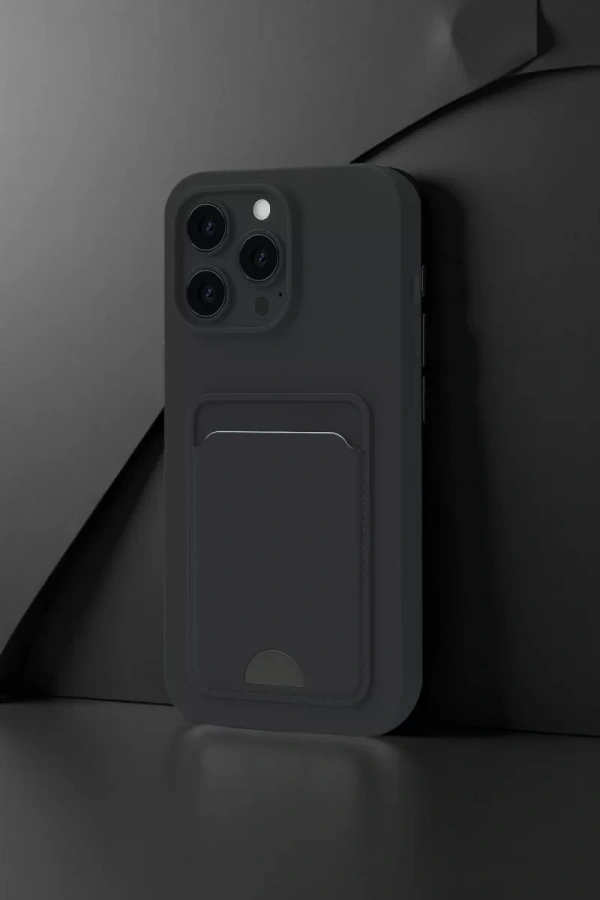 Apple iPhone 16 Pro Max Kılıf Kelvin Kartvizitli Silikon - Bordo