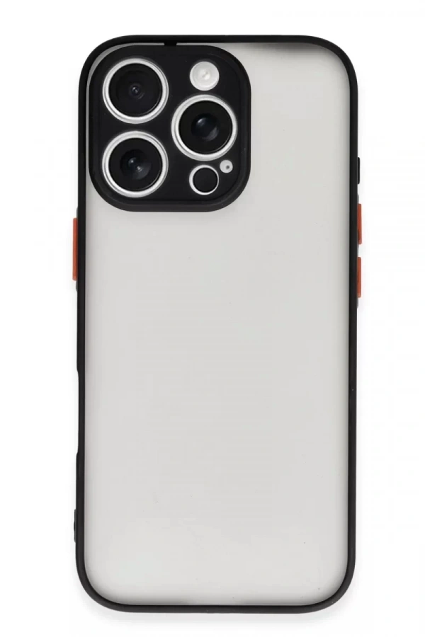 Apple iPhone 16 Pro Max Kılıf Montreal Silikon Kapak - Siyah
