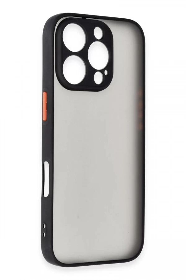 Apple iPhone 16 Pro Max Kılıf Montreal Silikon Kapak - Siyah