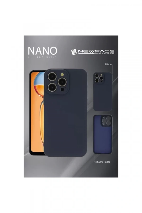 Apple iPhone 16 Pro Max Kılıf Nano içi Kadife Silikon - Mavi