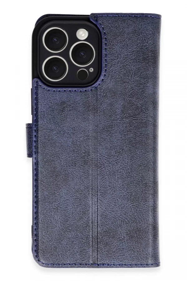 Apple iPhone 16 Pro Max Kılıf Trend S Plus Kapaklı Kılıf - Lacivert