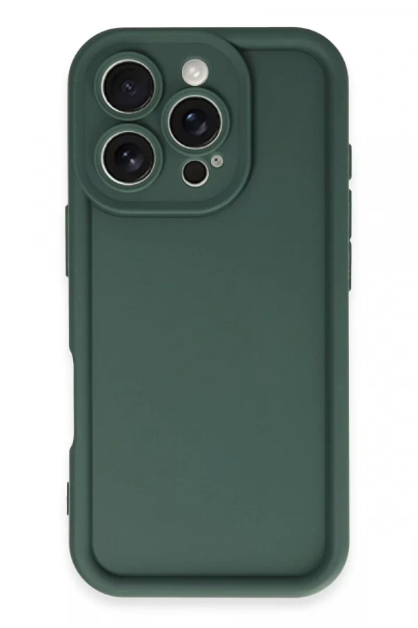 Apple iPhone 16 Pro Max Kılıf Viera Silikon - Koyu Yeşil