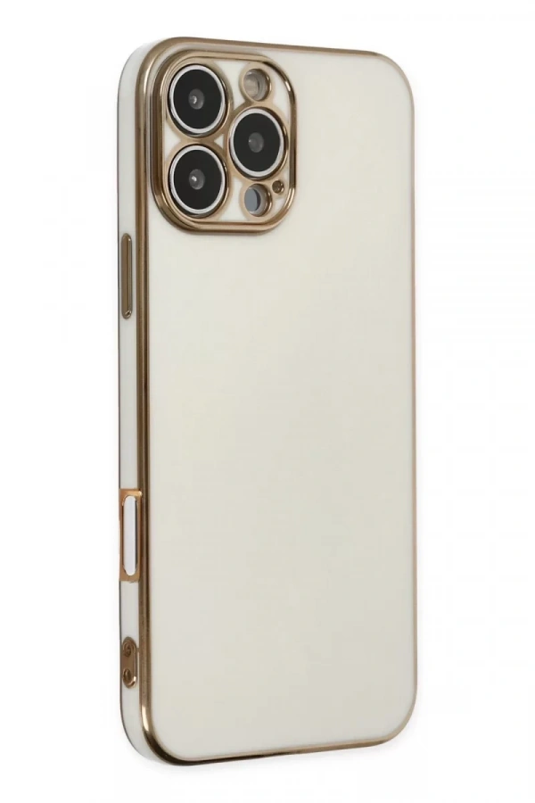 Apple iPhone 16 Pro Max Kılıf Volet Silikon - Beyaz