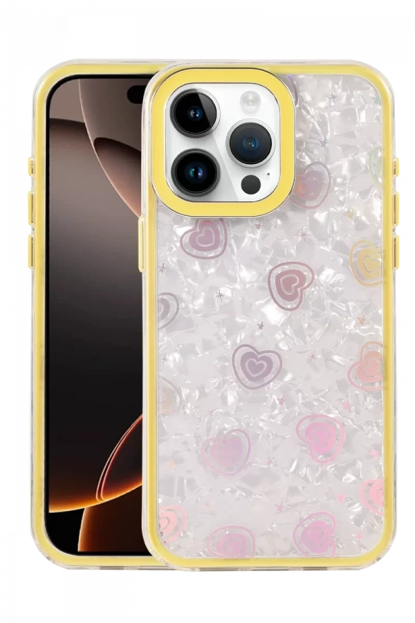 Apple iPhone 16 Pro Max Lumi Desenli Kapak - Sarı