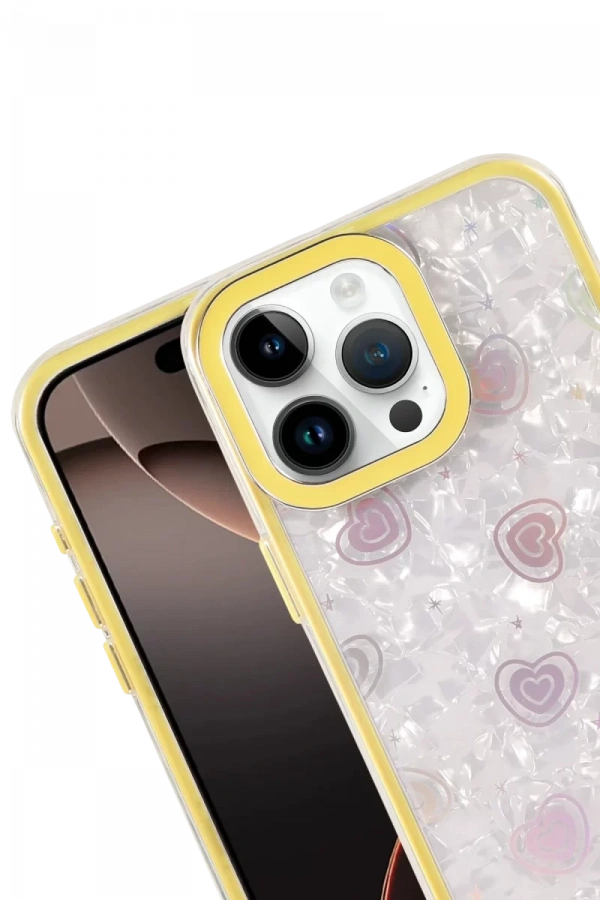 Apple iPhone 16 Pro Max Lumi Desenli Kapak - Sarı