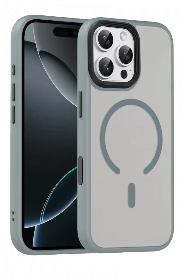 Apple iPhone 16 Pro Max Megane Magsafe Kapak - Titan Gri