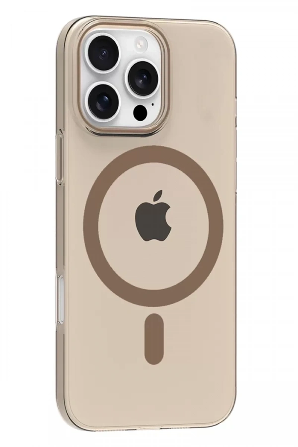Apple iPhone 16 Pro Max PC Blank Magsafe Kapak - Çöl Titanyum