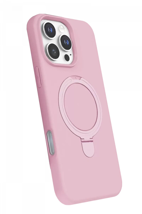 Apple iPhone 16 Pro Max Regal Magsafe Standlı Kapak - Açık Pembe