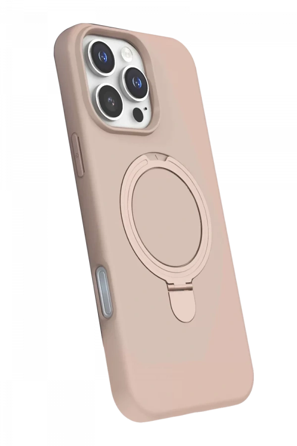 Apple iPhone 16 Pro Max Regal Magsafe Standlı Kapak - Çöl Titanyum