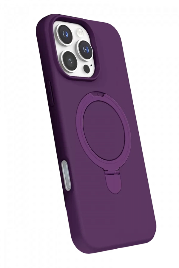 Apple iPhone 16 Pro Max Regal Magsafe Standlı Kapak - Derin Mor