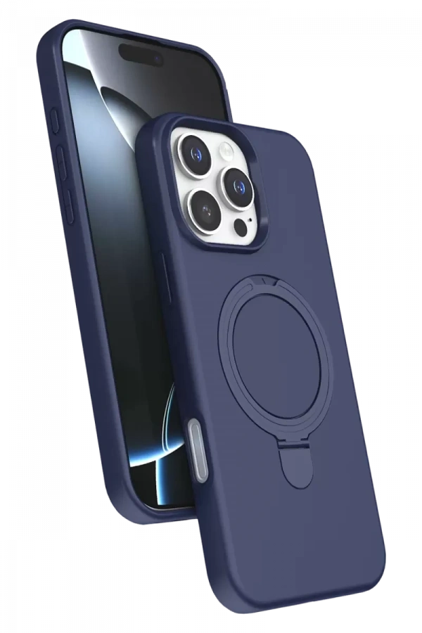 Apple iPhone 16 Pro Max Regal Magsafe Standlı Kapak - Lacivert